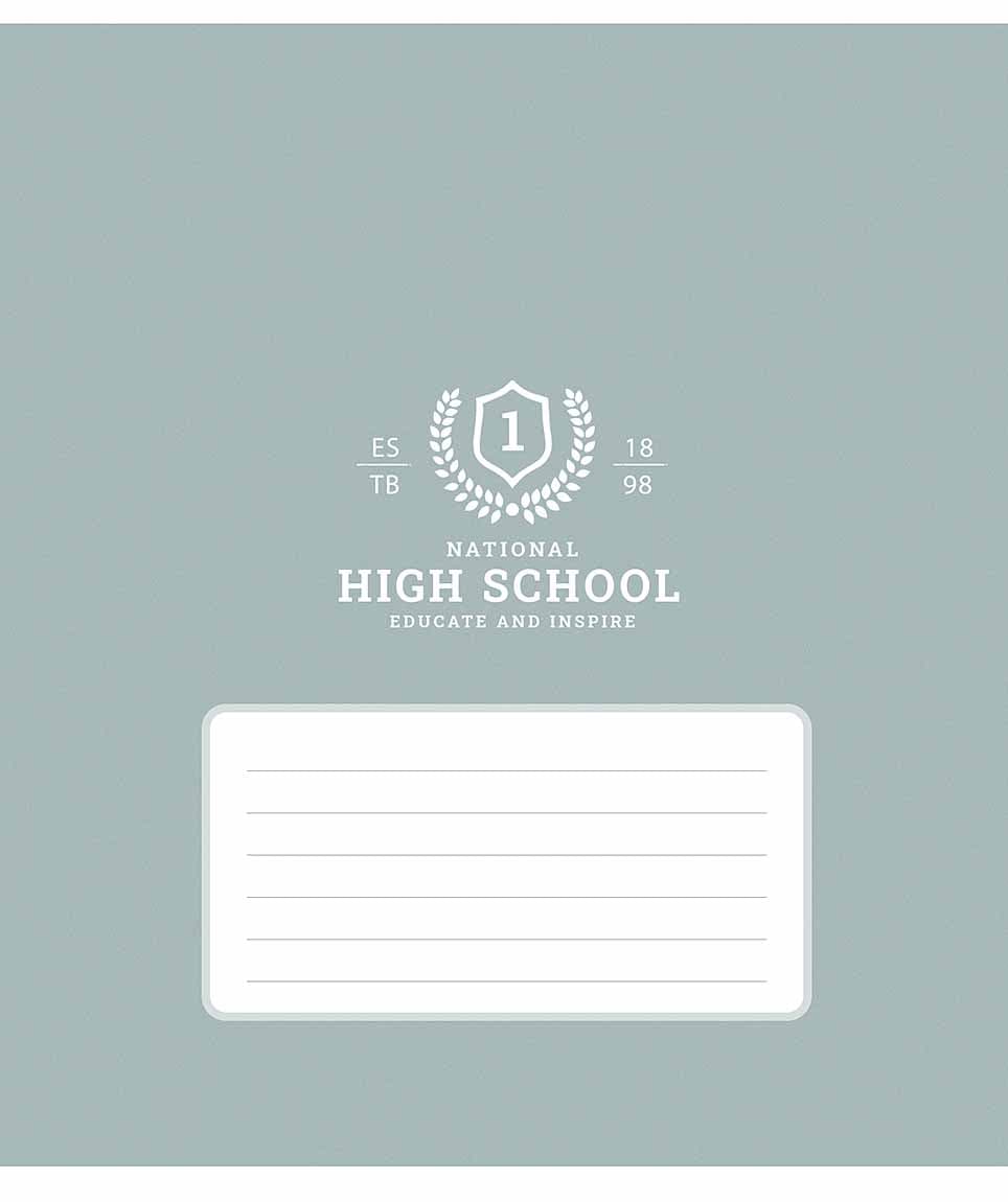 Зошит 12арк. кліт. Школярик "High school (патерн)" ВД-лак №012-3657K(30)(300)