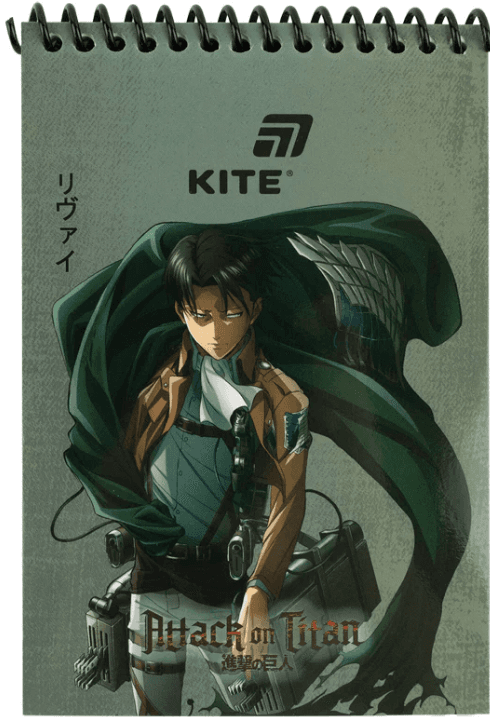 Блокнот пруж. А6 48л. б/лин. Attack on Titan №AT26-196/Kite/(20)
