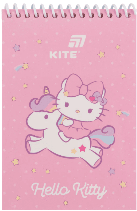Блокнот пруж. А6 48л. б/лин. пласт. Hello Kitty №HK26-196-1/Kite/(20)
