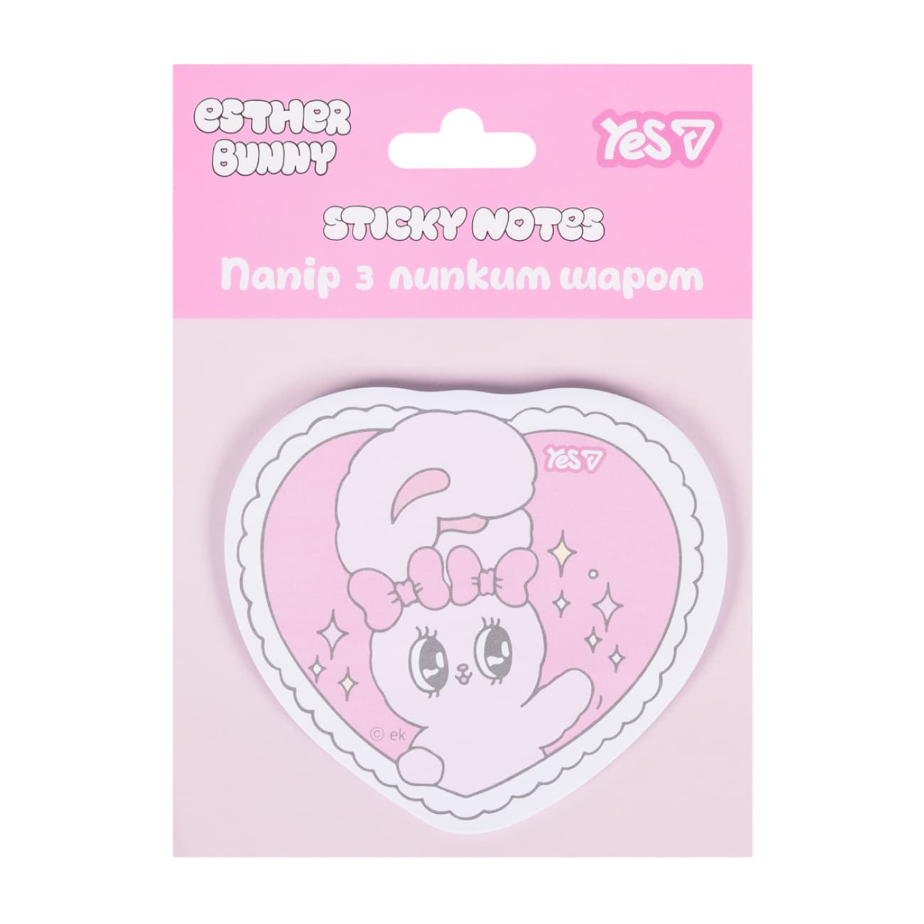 Блок/зам. липк. краєм фігурний 40арк. "Yes" Esther Bunny №170492(12)