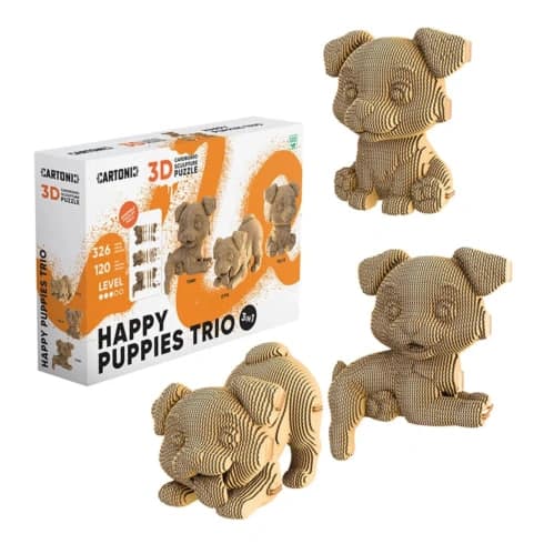 Пазли 3D "Cartonic" Collectible Happy Puppies Trio