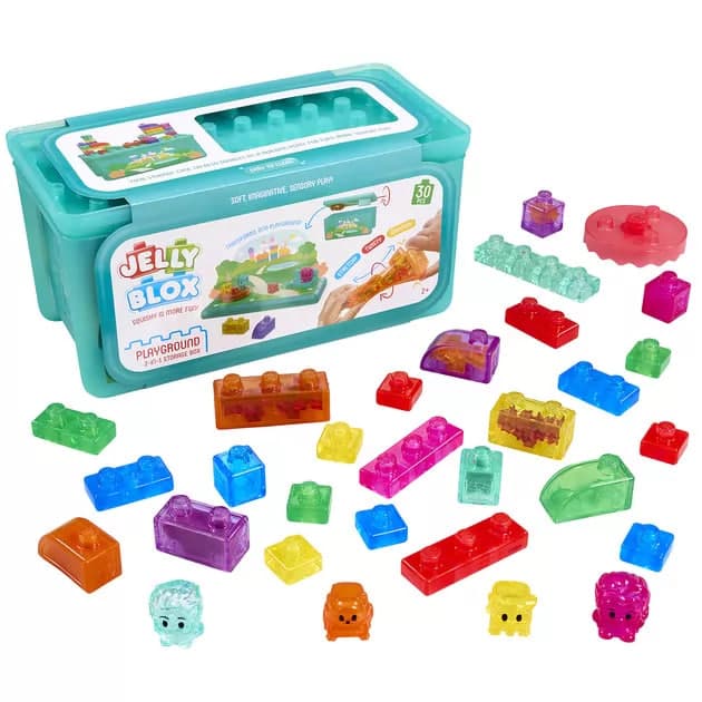 Конструктор сенсорний Jelly Blox - у кейсі 2в1 Ігровий майданчик №934959/КіддіСвіт/