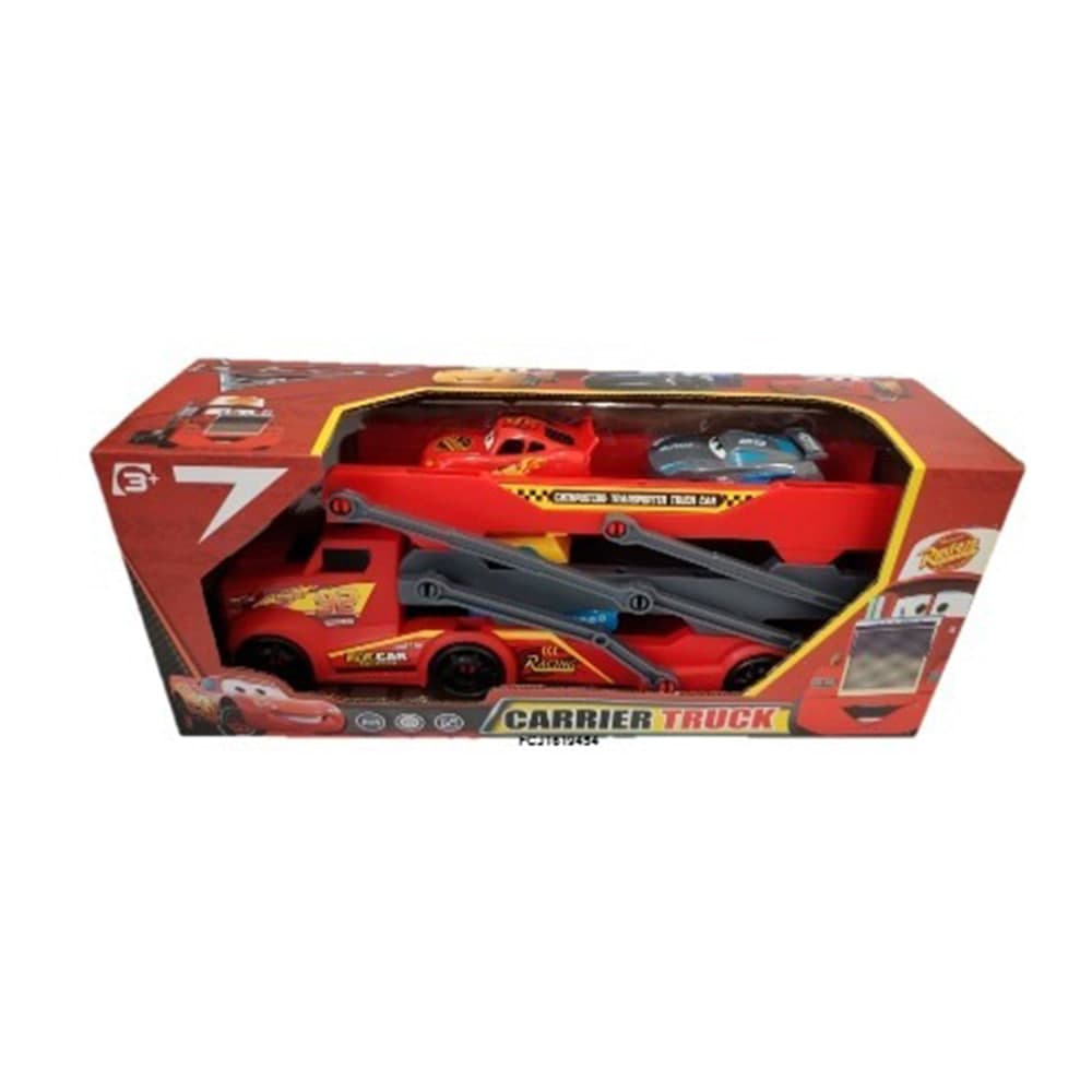 Трейлер Тачки 28см (2в1, трек 75см, запуск машини),машина 6,5см 4шт,в кор-ці №138-03H(36)