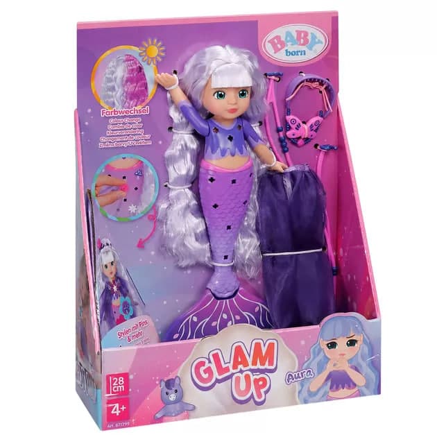 Лялька "Baby Born" серії "Glam Up" - Русалонька Аура 28см,аксесуари №871799/КіддіСвіт/