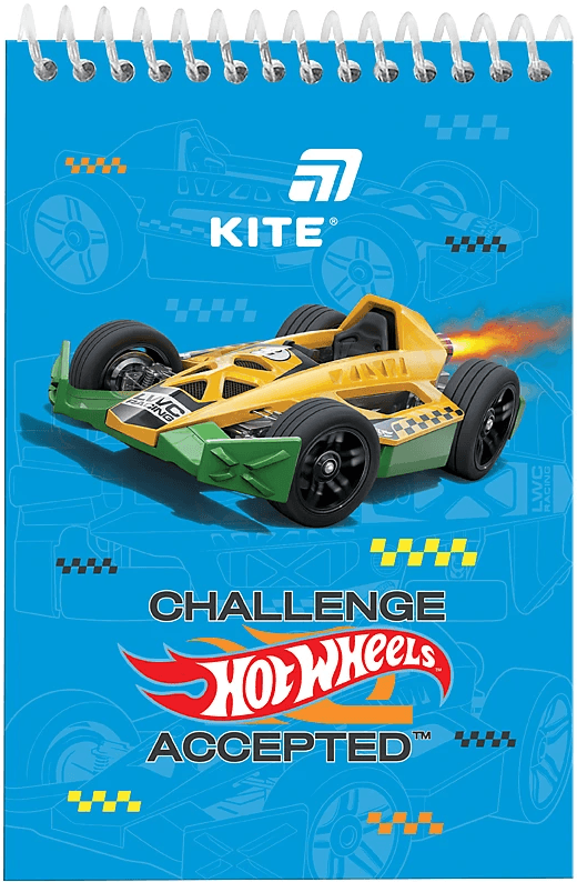 Блокнот пруж. А6 48л. б/лин. Hot Wheels №HW26-196/Kite/(20)