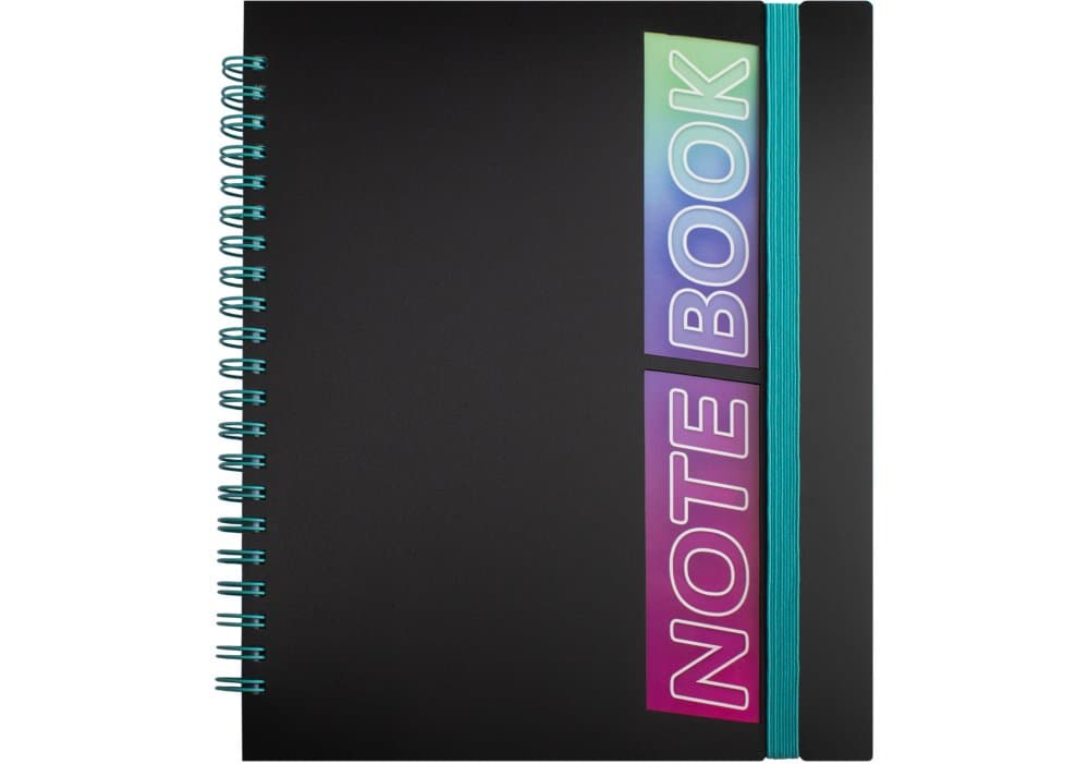 Блокнот пруж. бок. В5 60арк. кліт. пласт. з резинкою №O25948-04/Optima/(40)