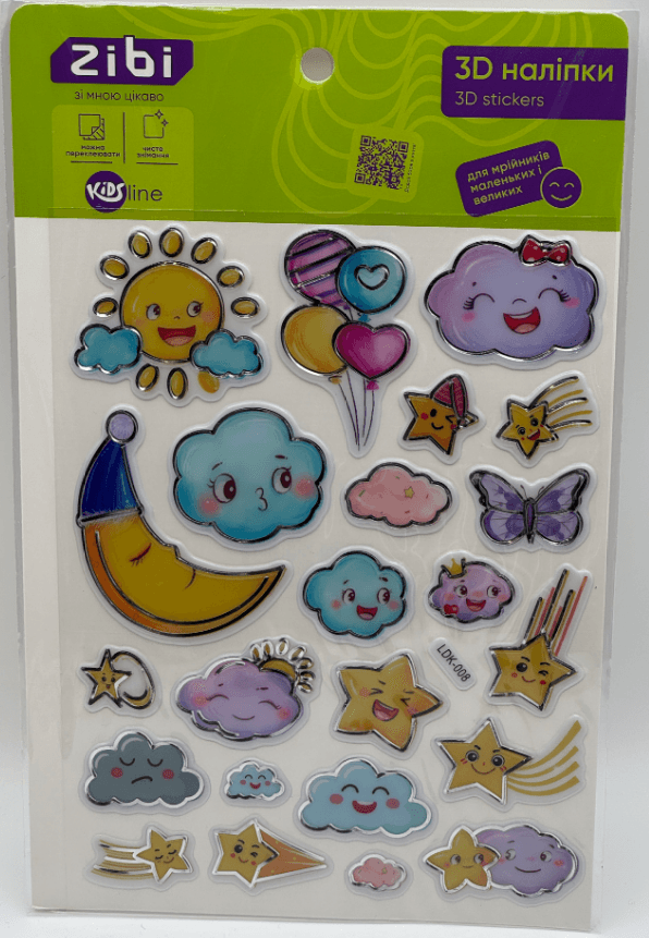 Наклейка 3D "Колыбельная" 19см, KIDS Line №ZB.63409/Zibi/