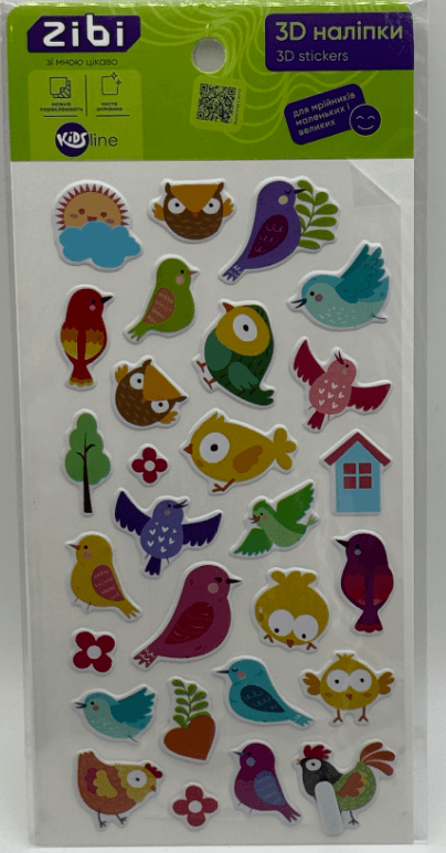 Наклейка 3D "Птенцы" 18см, KIDS Line №ZB.63326/Zibi/