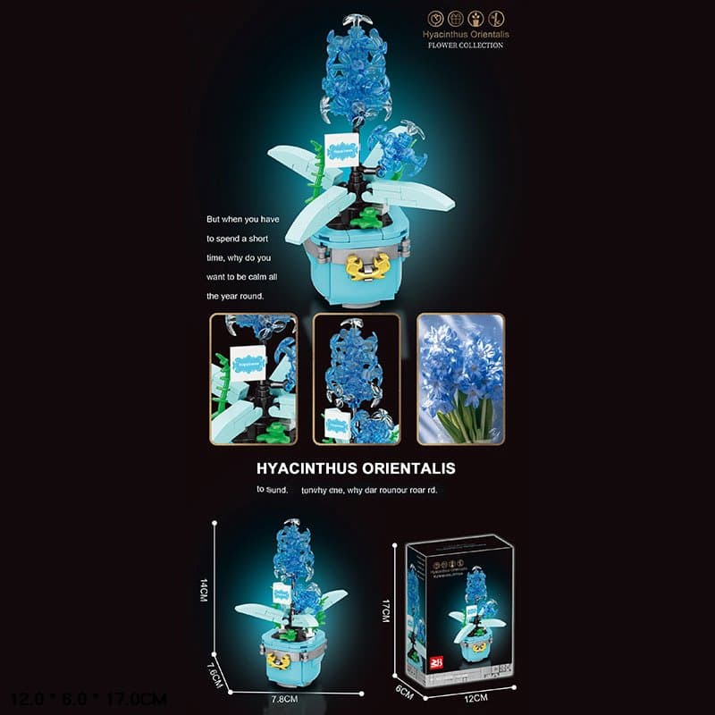 Конструктор "Flower" 152дет,в кор-ке,12х6х17см №33025(96)(192) КИ