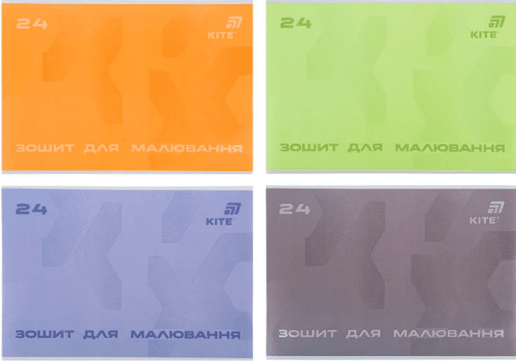 Тетрадь для рисов. на скобе 24/100 А4 софт тач + УФ лак №K26-242/Kite/(12)(96)