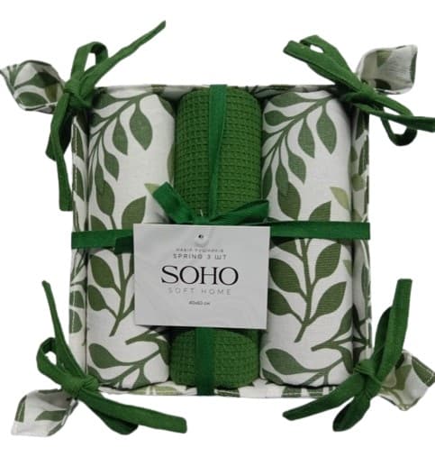 Набір рушників бавовняних Soho Spring 40х60см 3шт BS 87407B/6817