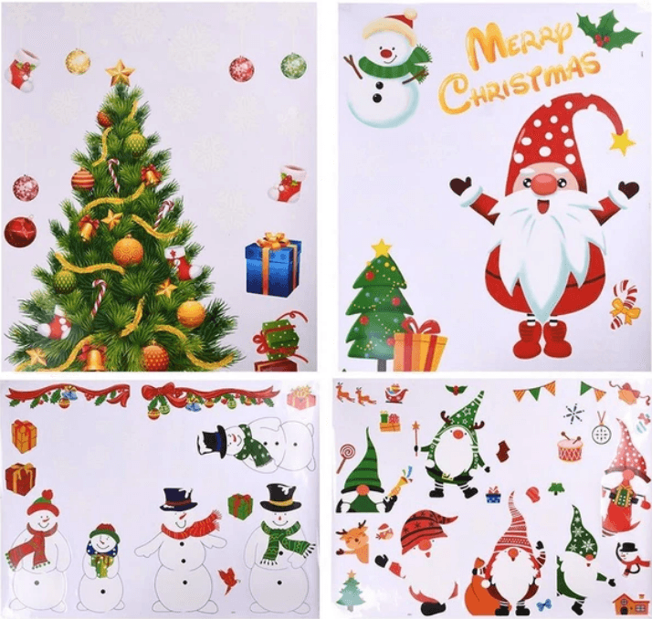 Наклейка новогодняя для окон "Santa&Co" 60х45см №R33942(12)