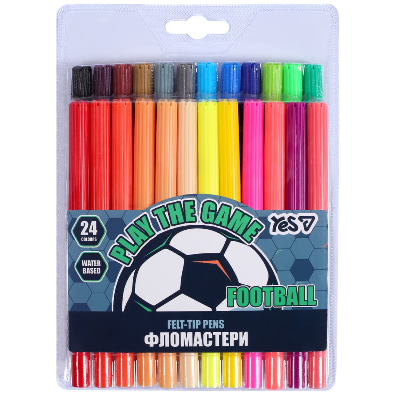 Фломастери "Yes" 24кольор. "Football" №650602