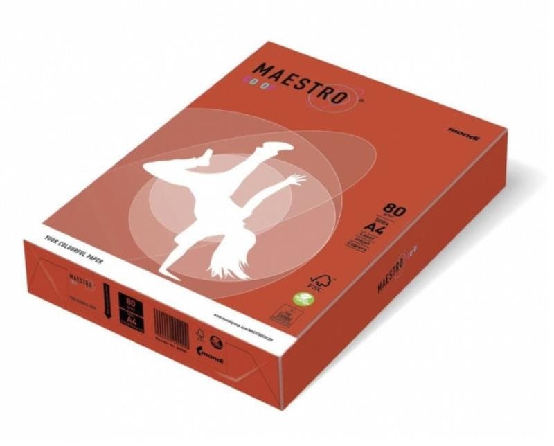 Бумага цветн. А4 80г/м инт. MC ZR09 Brick Red  (кирпично-красный)(10)
