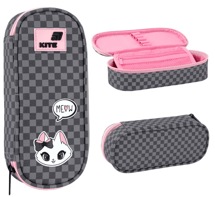 Пенал "Kite" Meow 1від.,м'який №K26-599-13