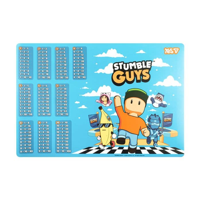 Подкладка для стола "Yes" №492374 Stumble Guys Таблица умножения(10)(200)