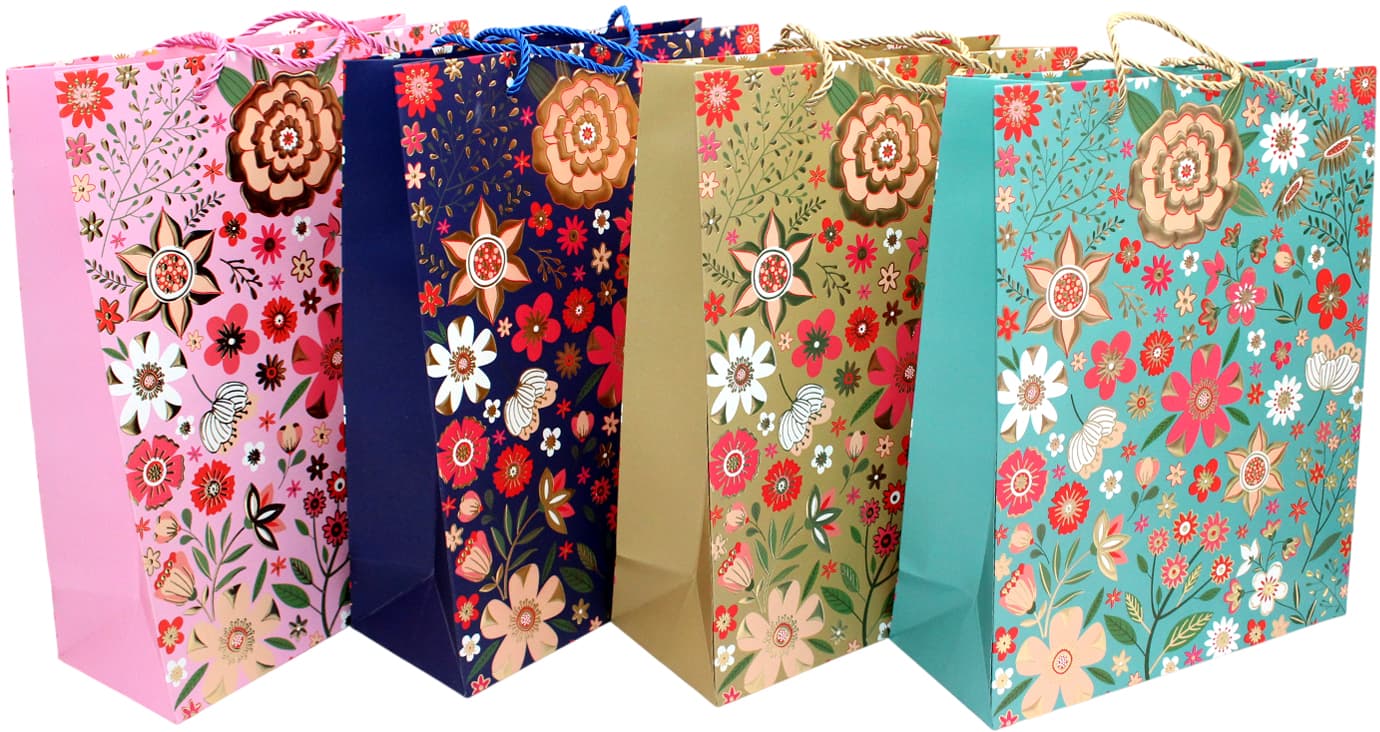 Пакет подарунковий папер. 26х32х10см тиснення фольгою №BM.2000198/Buromax/