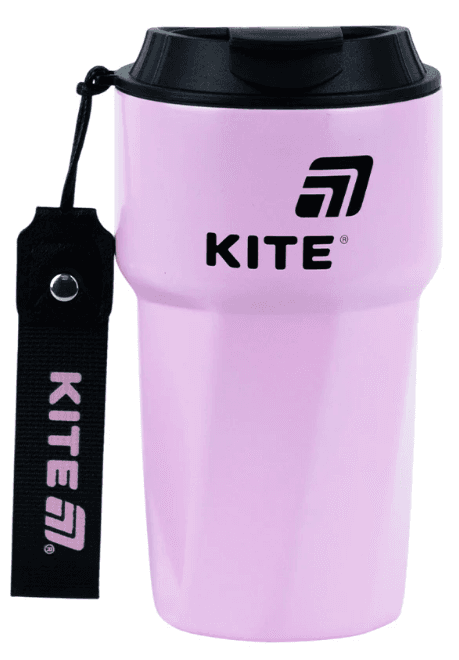 Термочашка метал. 0,45л "Kite" розовая №K26-1220-1