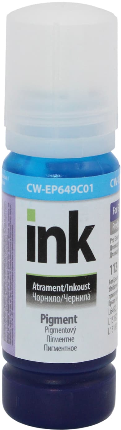 Чорнило ColorWay Epson №L-6490/L65XX/L11160/L15150/L15160/L15180 70мл cyan pigm.
