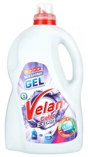 Прал. порошок рідкий 5л гель "Velan" колор(4)