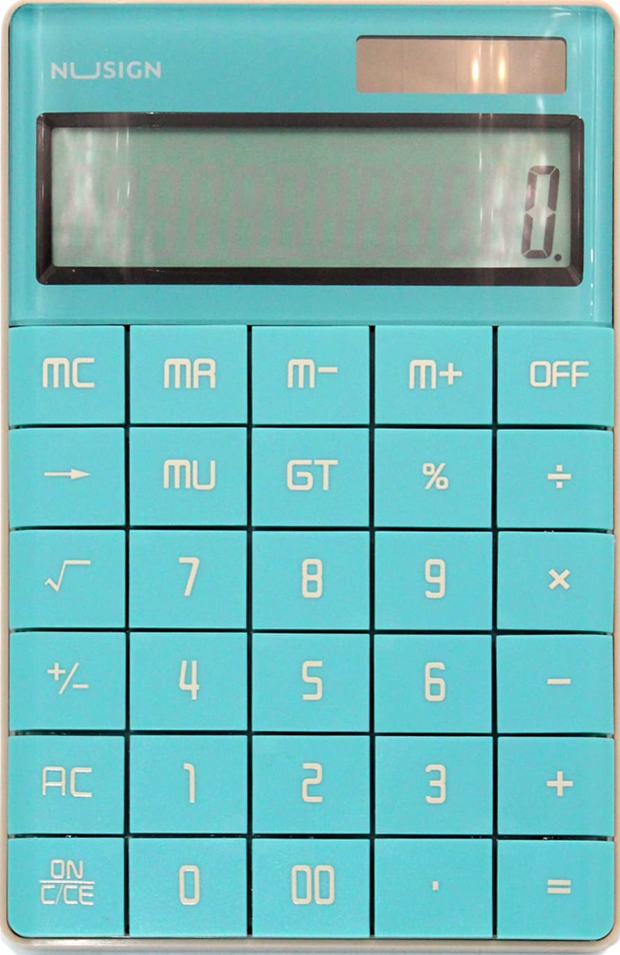 Калькулятор "Deli" №NS041 (12-разряд.) 165х103х12,5мм голубой(10)