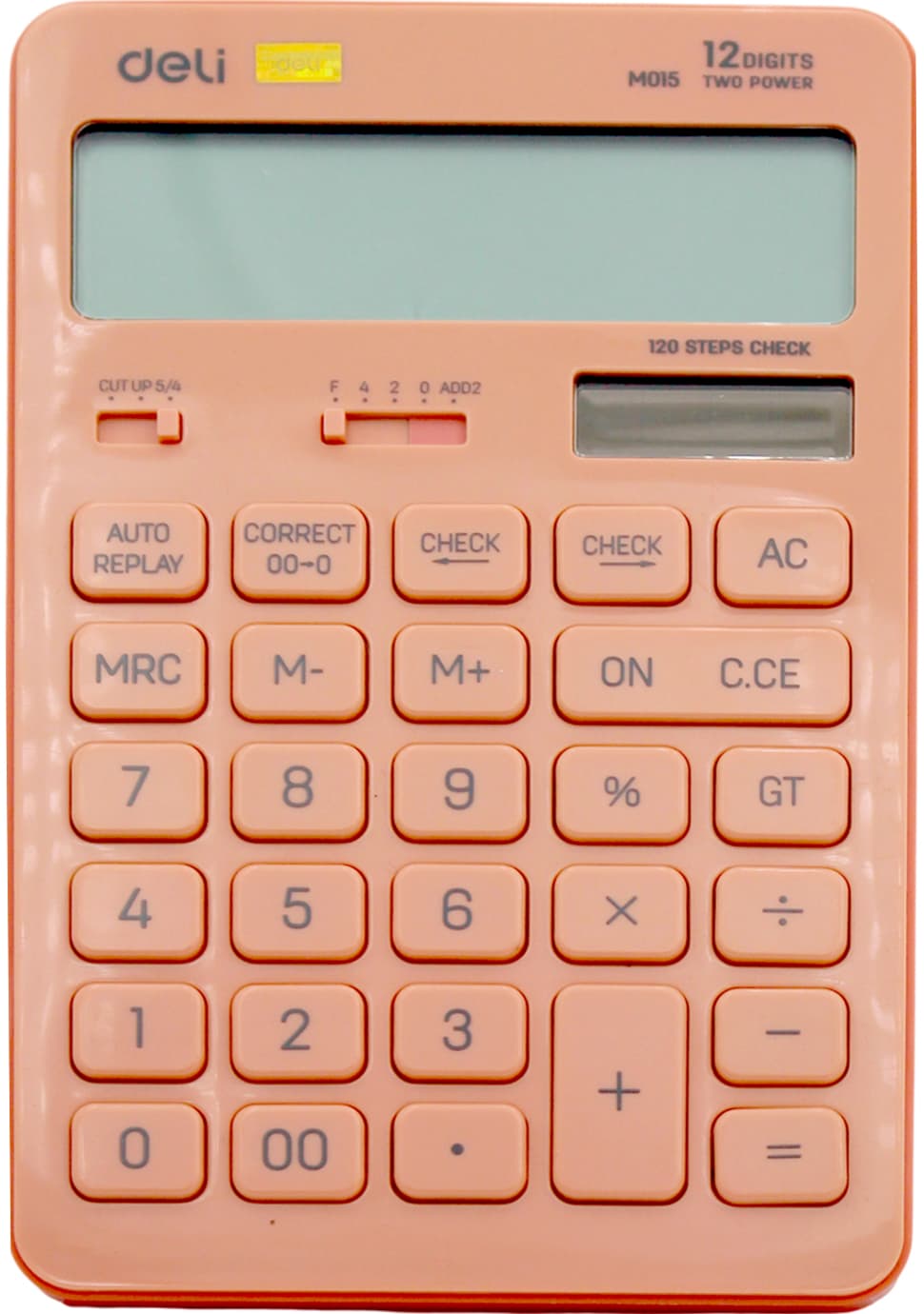 Калькулятор "Deli" №EM01541 (12-разряд.) 175х108х15мм розовый