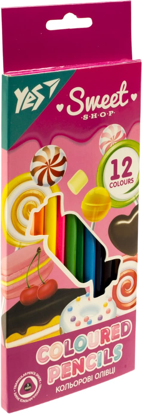 Карандаши цветные 12 цветов Yes Sweet Cream (12) №290663