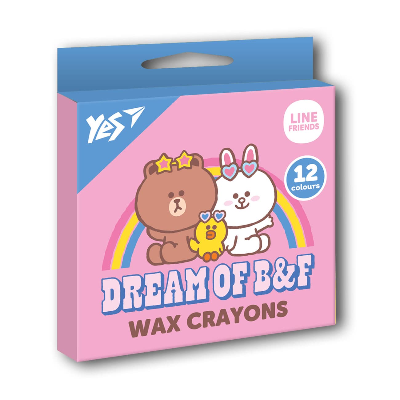 Карандаши воск. 12 цветн. "Yes" №590141 Line Friends(30)