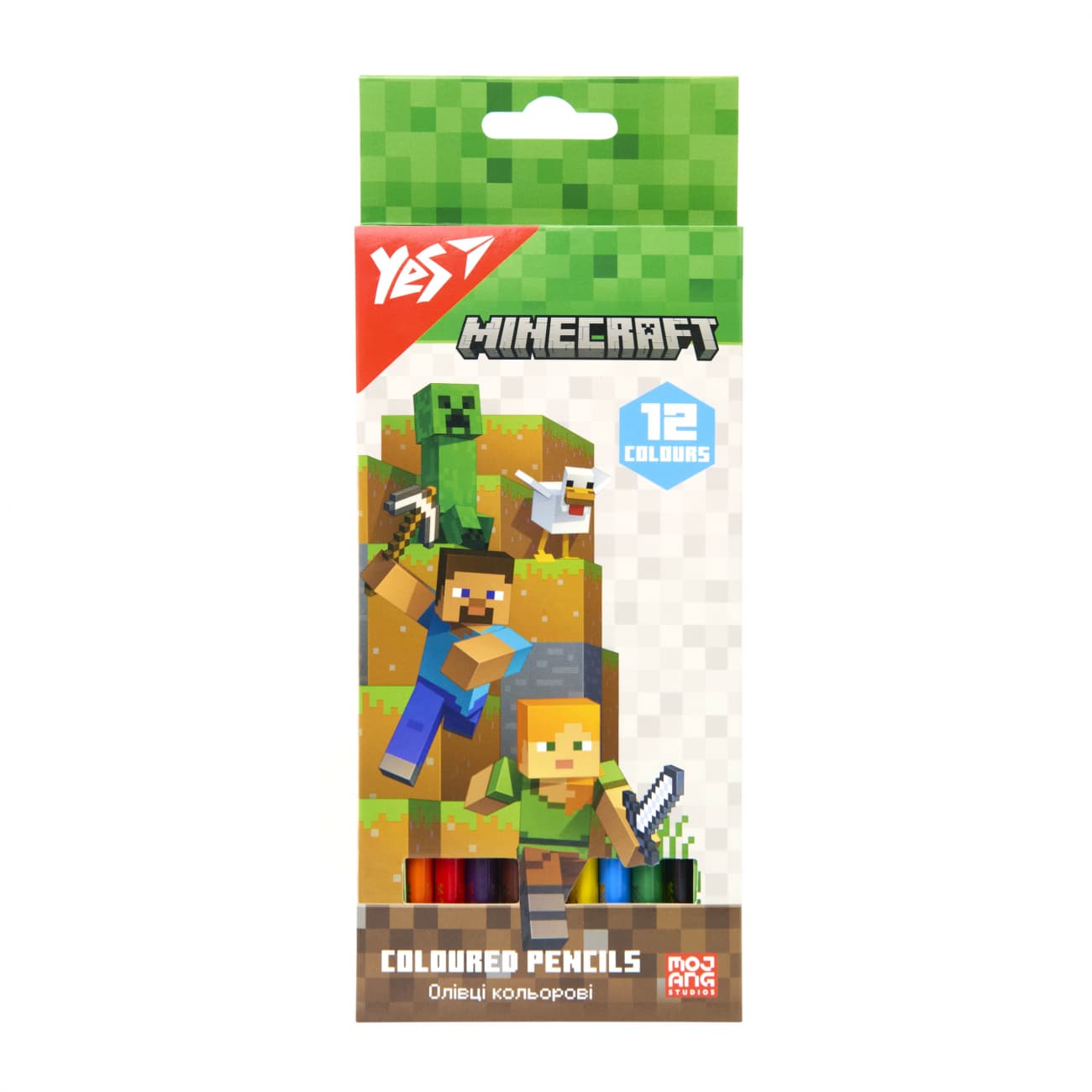 Карандаши цветн. 12 цветн. "Yes" №290760 Minecraft(12)(240)