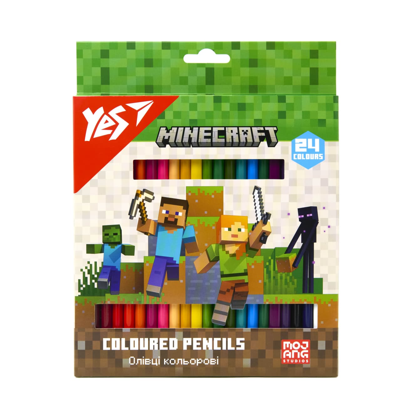 Карандаши цветн. 24 цветн. "Yes" №290770 Minecraft(12)(240)