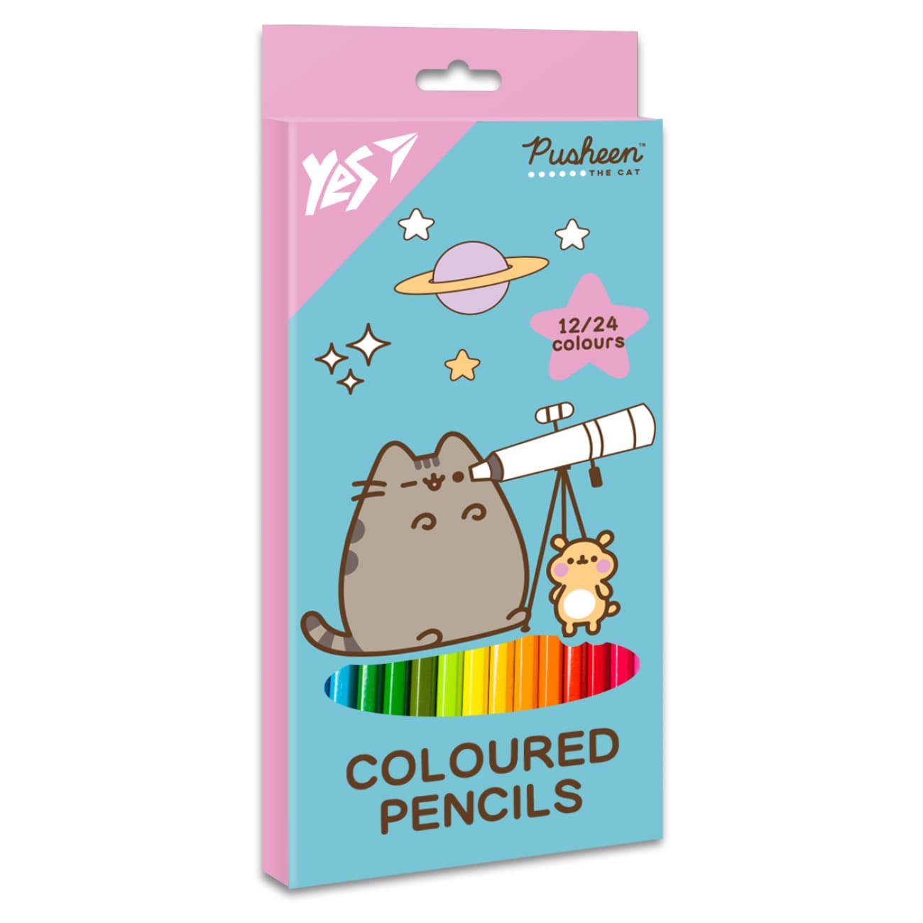 Карандаши цветн. 24 цветн./12шт "Yes" №290745 Pusheen. Cheek(12)(240)