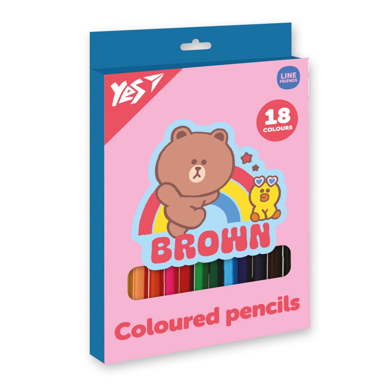 Карандаши цветн. 18 цветн. "Yes" №290734 Line Friends. Choco and Sally(8)(160)