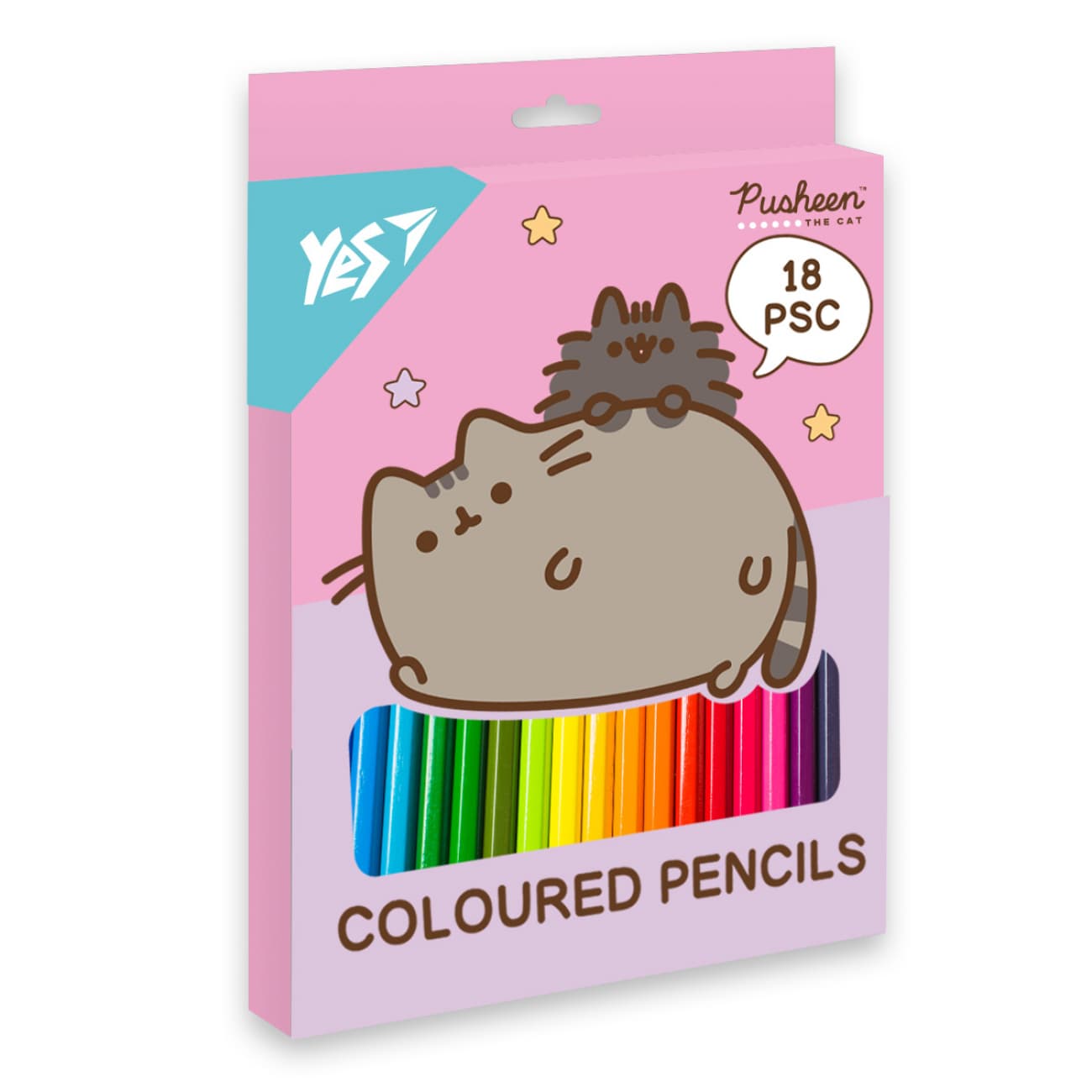Карандаши цветн. 18 цветн. "Yes" №290733 Pusheen розовый(8)(160)