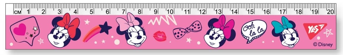 Лінійка пласт. 20см "Yes" Minnie Mouse №370621(20)(100)