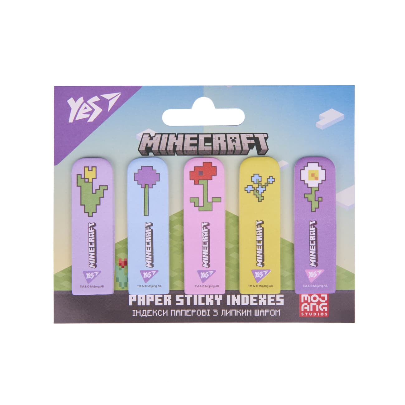 Стикеры-закладки бумаж. "Yes" Minecraft.Spring 55х22мм 100шт №170439(24)