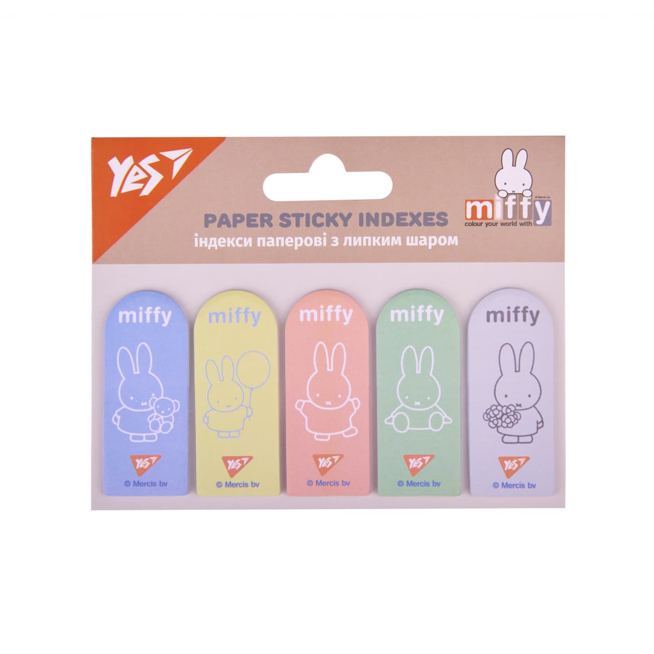 Стикеры-закладки бумаж. "Yes" Miffy 55х22мм 100шт №170440(24)