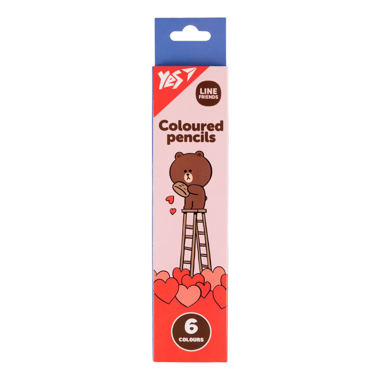 Карандаши цветн. 6 цветн. "Yes" №290726 Line Friends. Choco(24)
