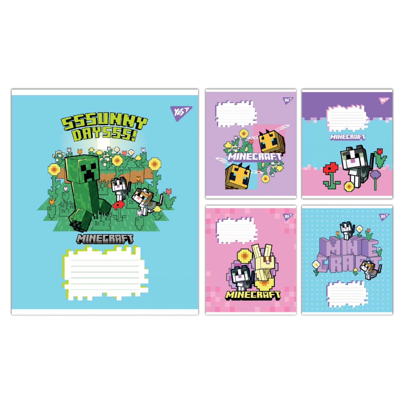 Тетрадь 18л. лин. YES Minecraft Flowers №767587(25)(400)