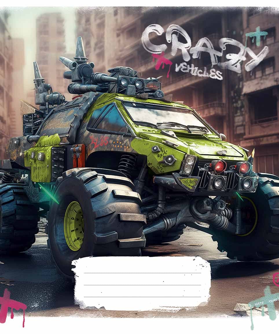 Зошит 36арк. лін. Школярик "Monster trucks" ВД-лак №036-3283L(20)(120)