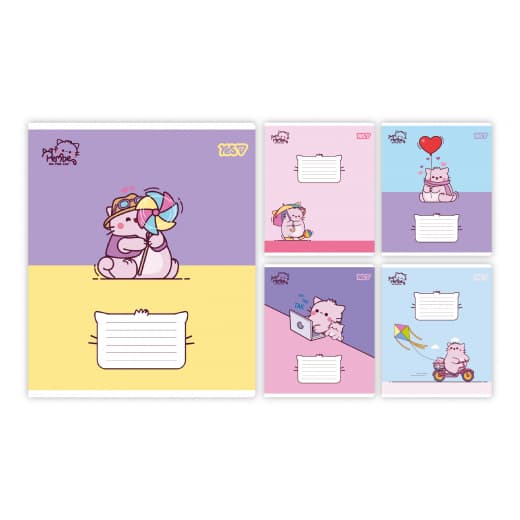 Зошит 12арк. кліт. YES Pembe the cat №769042(25)(500)