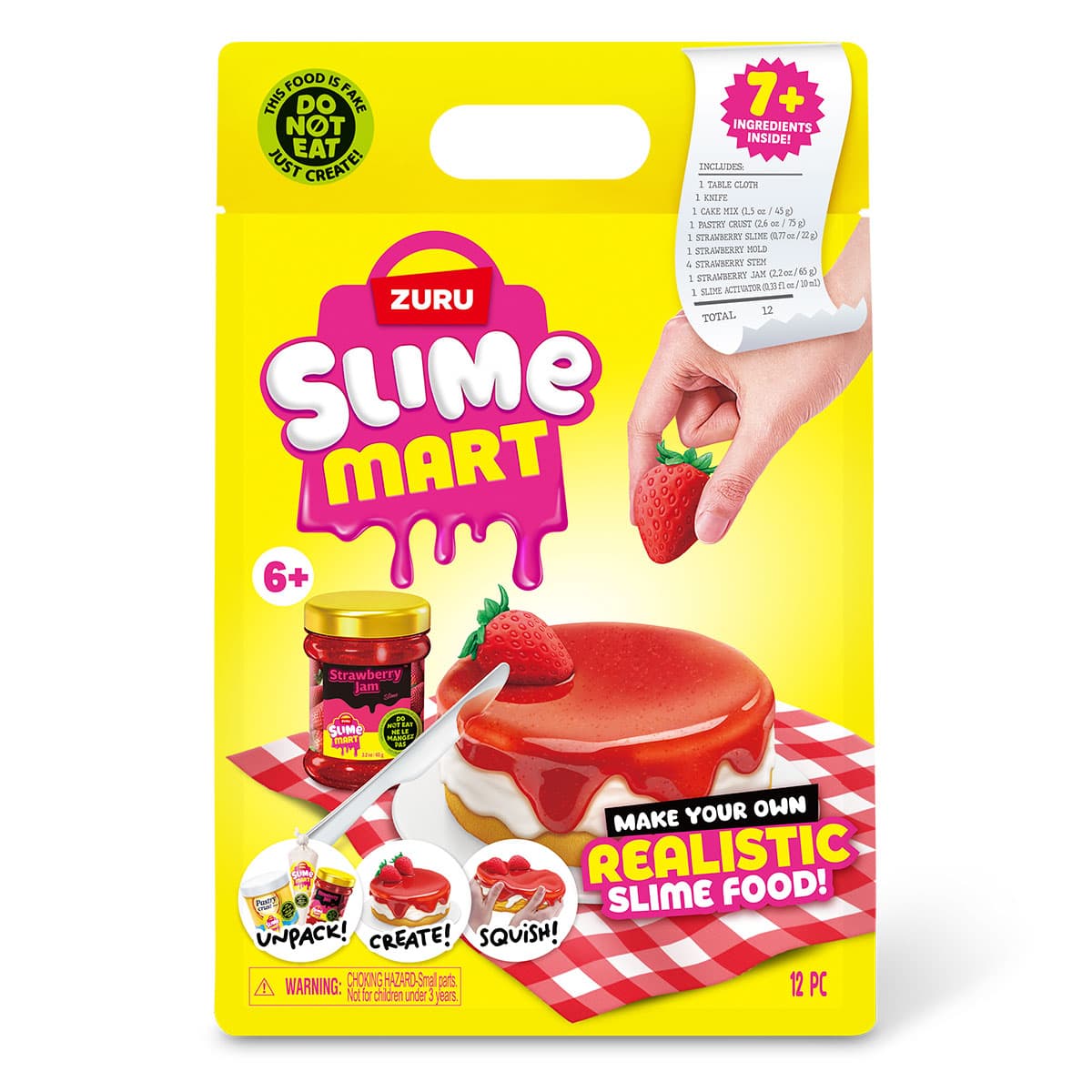 Ігровий набір "Slime Mart" серії Shopping Bag - Полуничний чізкейк №15901A/КіддіСвіт/
