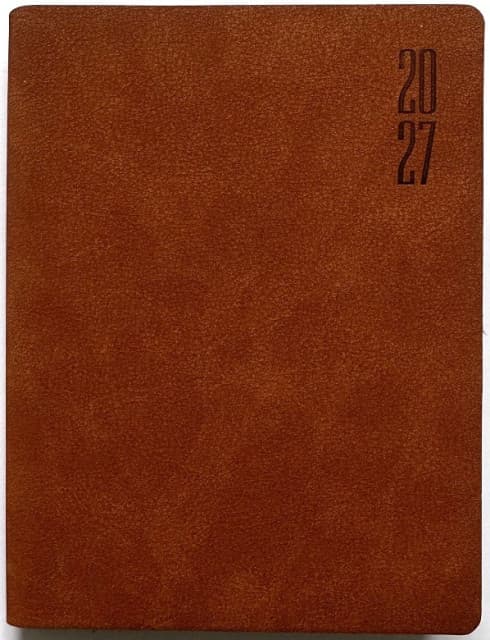 Щоден. А6 "Мандарин" дат2027 160арк. кліт. шкірзам. №9968(40)
