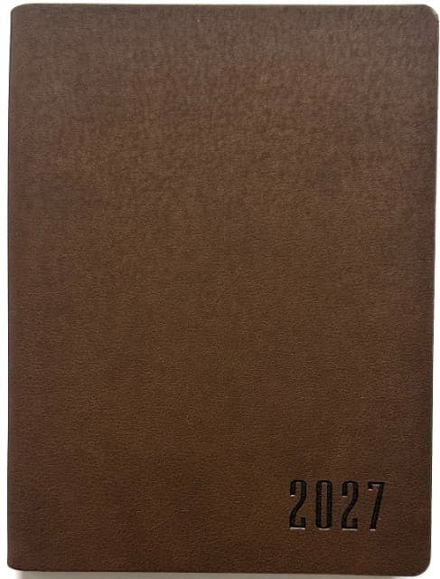 Щоден. А6 "Мандарин" дат2027 160арк. кліт. шкірзам. №9969(40)