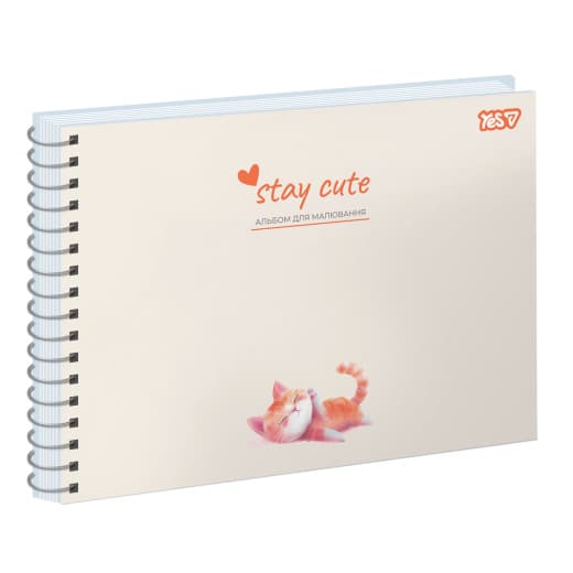 Альбом для рисов. на пруж. 20/100 А4 с перфор. Stay cute №130627/Yes/(8)(192)