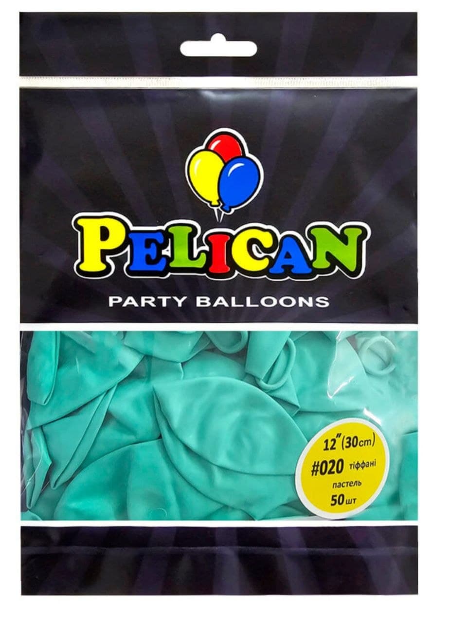 Кулька повітр. латексна 12"/30см пастель тіффані №812020/Pelican/(50)