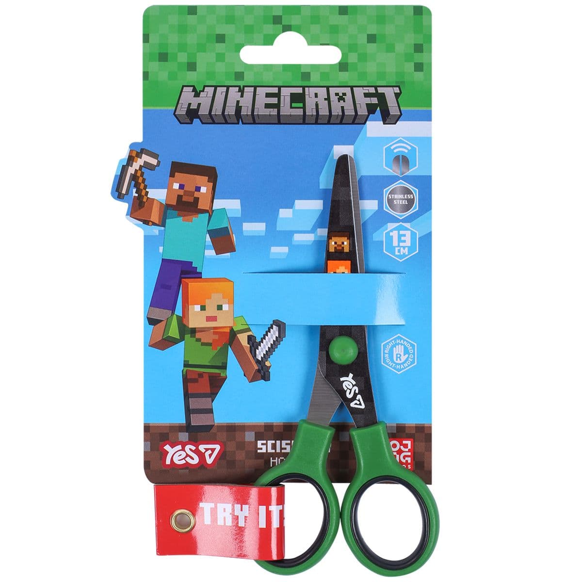 Ножницы дет. "Yes" №480476 Minecraft 13см с принтом на лезвии(12)
