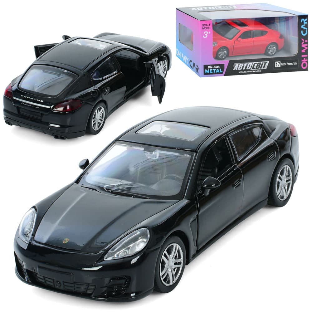 Машина інер-а метал."Автосвіт" Porsche Panamera 12,5см,гумові колеса,в кор-ці,15,5х7х7см