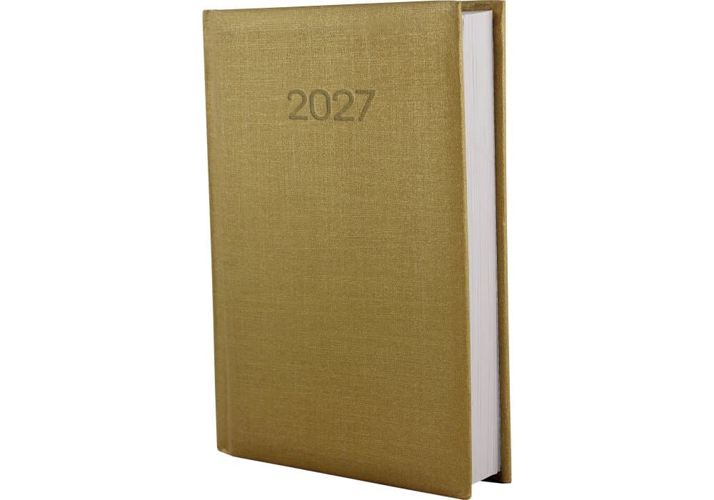 Ежедневник A5 Economix датированный 2027 Текстиль золото №E21634-15 (20)
