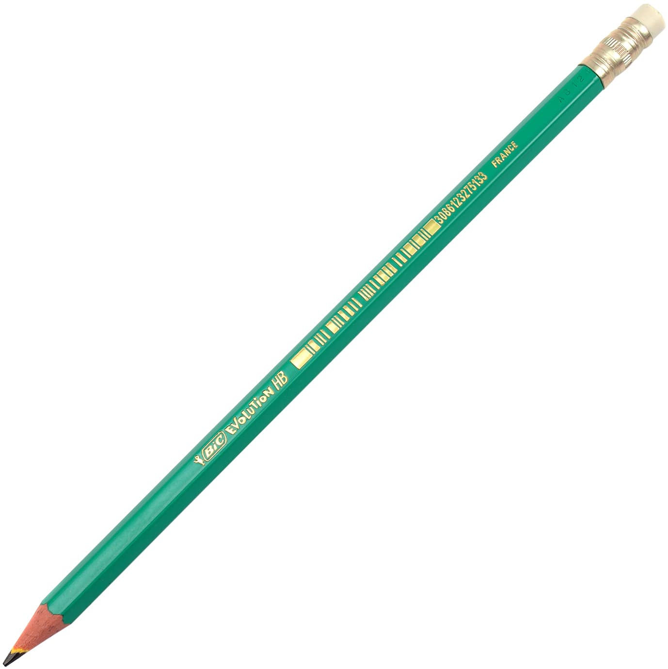 Карандаш графитный Bic Эволюшн зеленый с ластиком (4) (12) (72) 880332/924/012