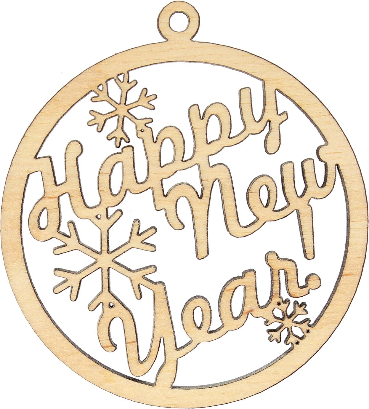 Заготовка фанера іграшка новорічна Happy New Yer 9х8 см